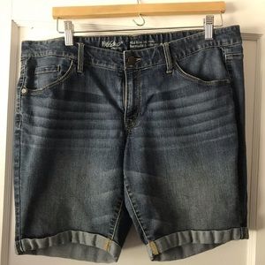 Mossimo Mid-Rise Denim Bermuda Shorts